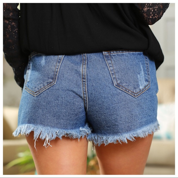 Denim Cut Off Shorts - Picture 4 of 4